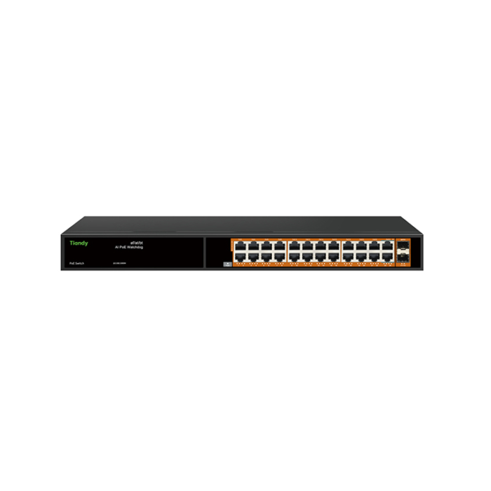 PS-1022E2G-2G ( 24 Port Yönetilmeyen 300W POE Kapasiteli Al POE Switch  22E+2G + 2G ) 6145