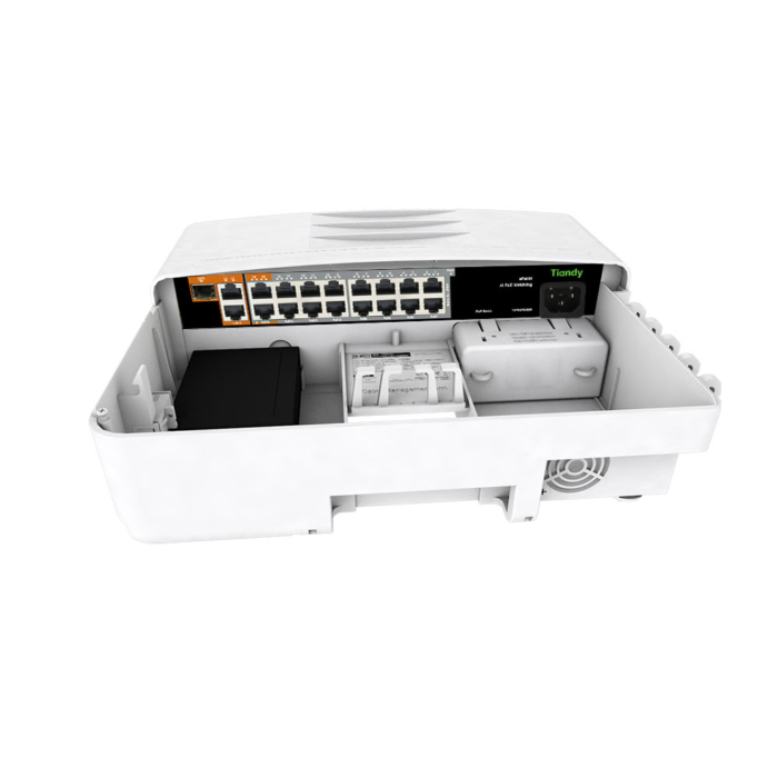 HPS-3014E2G-2G1SFP ( 16 Port Yönetilmeyen Dış Ortam Su Geçirmez 300W POE Kapasiteli Al POE Switch 14E+2G+2G+1SFP ) 6149