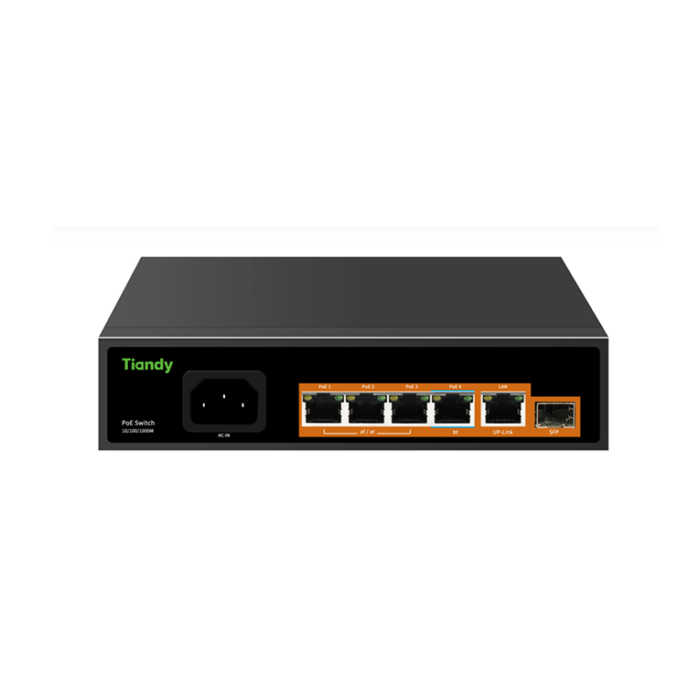 PS-1004G-1G1SFP ( 4 Port Yönetilmeyen Gigabit 65W POE Kapasiteli Al POE Switch 4G + 1G + 1SFP )  6139