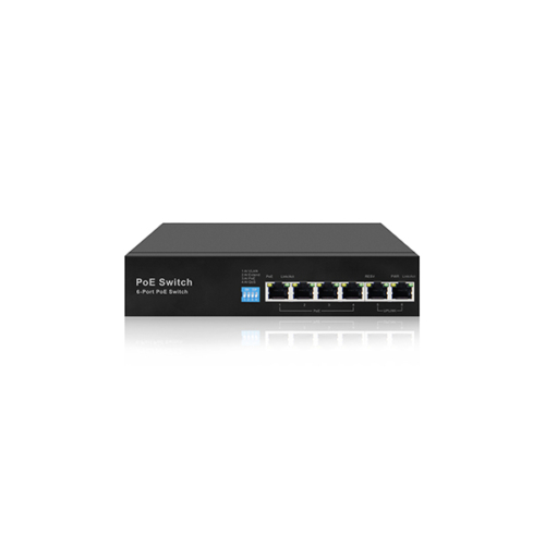 PS-1004E-2E ( 4 Port Yönetilmeyen 60W POE Kapasiteli Al POE Switch  4E + 2E ) 6063
